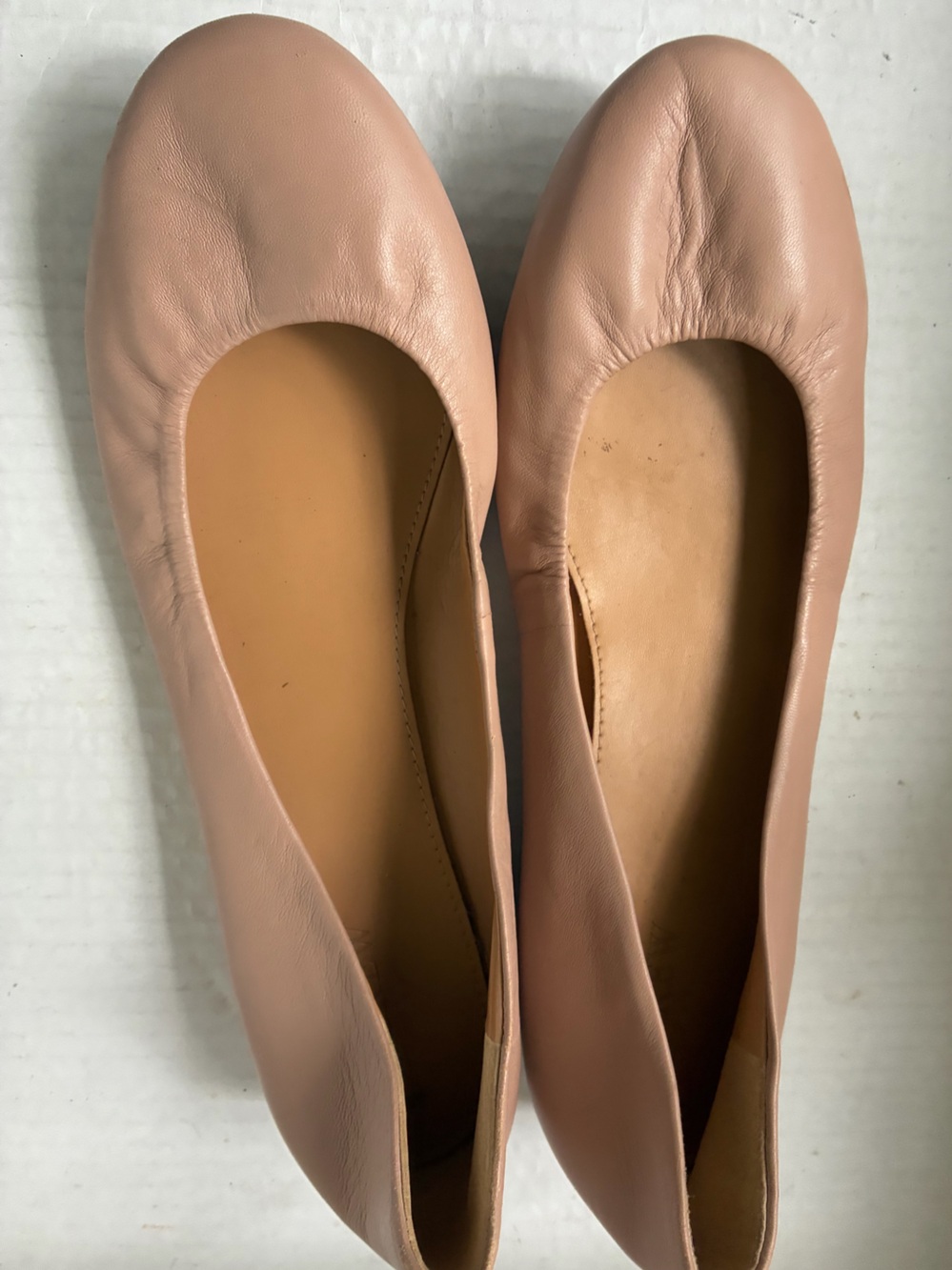 J.CREW 100% Leather Ballet Flats Women's Size 10 Ballet pink Pristine Condition